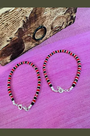 ARTE Kids 925 Sterling Silver Beads Anklets