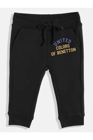 Benetton Boys Brand Logo Printed Mid-Rise Joggers