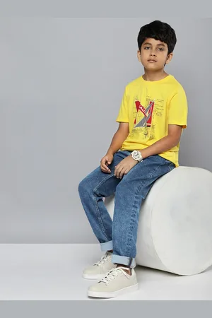 Nautica Boys Blue Straight Fit Clean Look Stretchable Jeans