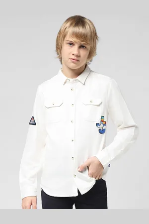 JACK & JONES Boys Spread Collar Casual Shirt