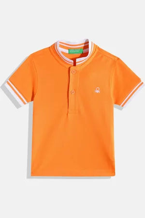 Benetton Boys Pure Cotton Polo Collar T-shirt