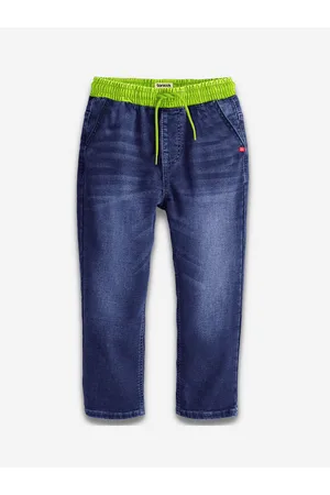 BONKIDS Boys Cotton Relaxed Fit Light Fade Jeans