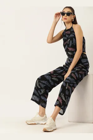 DressBerry Women Printed Crop Top with Trousers