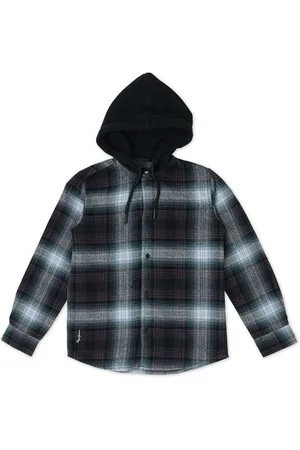 Pepe Jeans Boys Checked Hooded Casual Pure Cotton Shirt