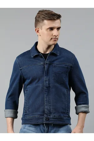 Buy Louis Philippe Jeans Men Solid Denim Jacket - Jackets for Men 25422592  | Myntra