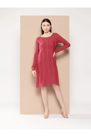 Chemistry Cable Knit Self Design Jumper Acrylic Dress