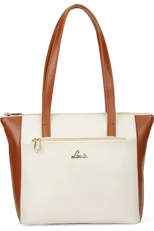 LAVIE White Colourblocked Oversized Shopper Shoulder Bag