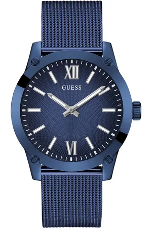 Guess Men Textured Dial & Stainless Steel Straps Analogue Watch GW0629G3