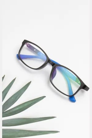 Ted Smith Unisex Transparent Full Rim Rectangle Frames Eyeglasses