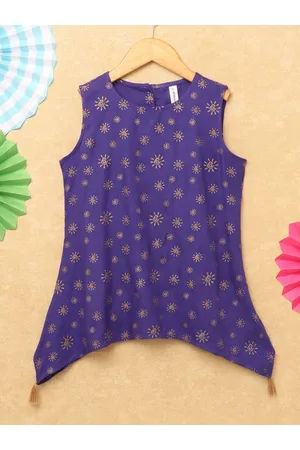 KiddoPanti Girls Ethnic Motifs Printed Kurta