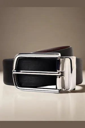 Invictus Men Textured Leather Reversible Formal Belt