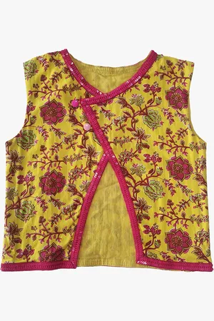 Jilmil Boys Ethnic Motifs Printed Pure Cotton Nehru Jackets