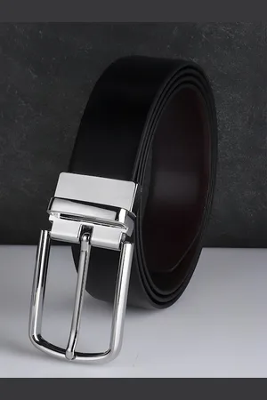 Invictus Men Textured Leather Reversible Formal Belt