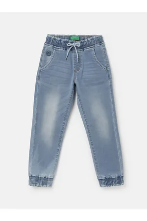 Benetton Boys Jogger Heavy Fade Clean Look Jeans