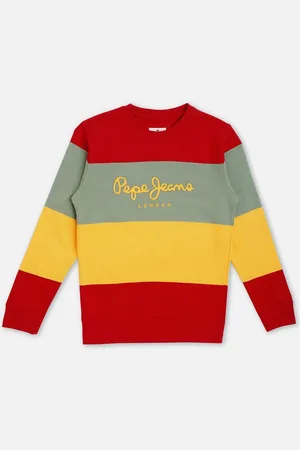 Pepe Jeans Boys Colourblocked Cotton Sweatshirt