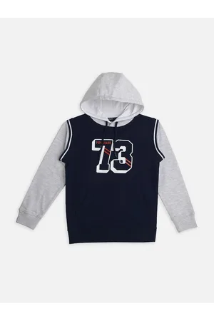 Pepe Jeans Boys Varsity Printed Hooded Pure Cotton Pullover