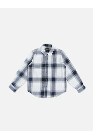 Pepe Jeans Boys Tartan Checked Spread Collar Pure Cotton Casual Shirt