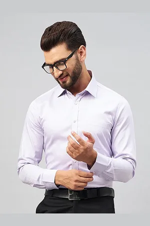 LOUIS STITCH Comfort Micro Checked Cotton Formal Shirt