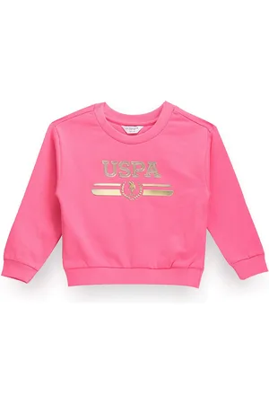 Ralph Lauren Girls Typography Printed Pure Cotton Pullover Sweatshirt