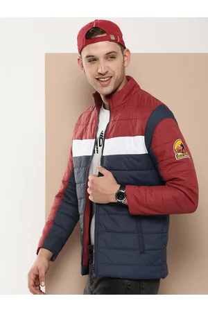 HERE&NOW Mock Collar Colourblocked Padded Jacket