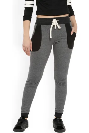 Campus Women Charcoal Track Pants