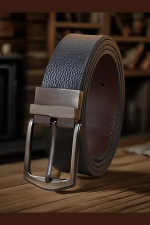 Invictus Men Textured Leather Reversible Belt