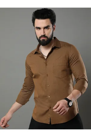 Bushirt Classic Spread Collar Chest Pocket Oxford Pure Cotton Casual Shirt