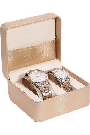 Titan Unisex Bandhan Stainless Steel Bracelet Style Analogue His & Her Watch 17672596KM01
