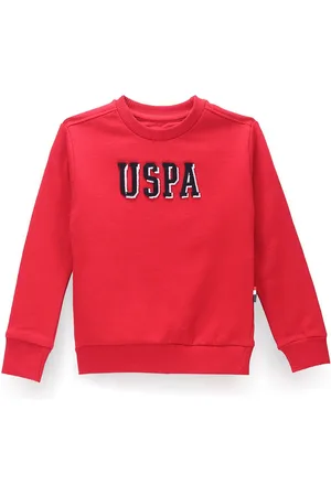 Ralph Lauren Boys Typography Printed Pure Cotton Pullover Sweatshirt