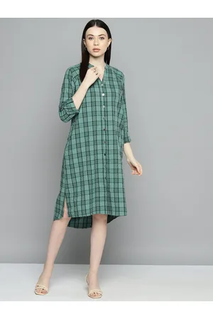 Chemistry Pure Cotton Checked Shirt Dress