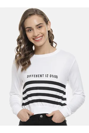 Campus Women White Striped Top