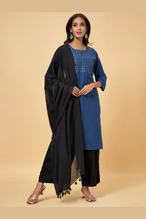 Pantaloons Women Black Solid Pure Cotton Dupatta
