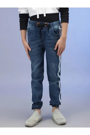Instafab Boys Blue Classic Jogger Light Fade Stretchable Jeans