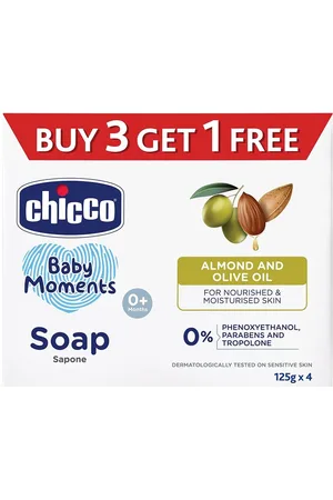 chicco Buy 3 & Get 1 Free Baby Movement Soap For Nourished & Moisturized Skin- 125g Each