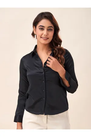 HERE&NOW Regular Fit Spread Collar Long Sleeve Casual Shirt