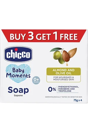 chicco Buy 3 & Get 1 Free Baby Movement Soap For Nourished & Moisturized Skin- 75g Each