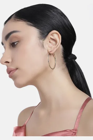 LAIDA Gold-Plated Circular Hoop Earrings