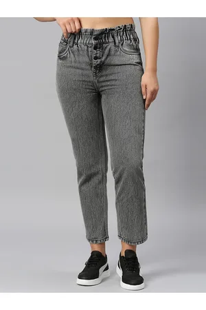 Chemistry Women Straight Fit High-Rise Heavy Fade Clean Look Cotton Cropped Jeans
