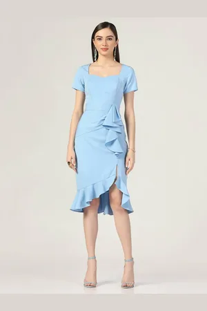 BEATNIK Square Neck Sheath Midi Dress