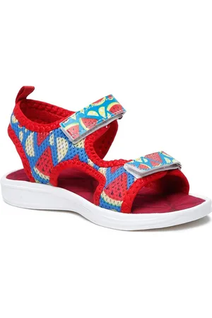 YK Kids Printed Mesh Sports Sandals With Velcro Closure
