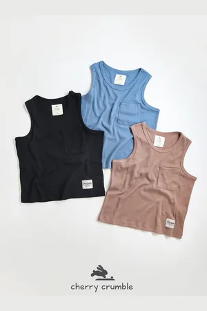 Cherry Crumble Boys Pack Of 2 Striped Sleeveless Tank T-Shirt