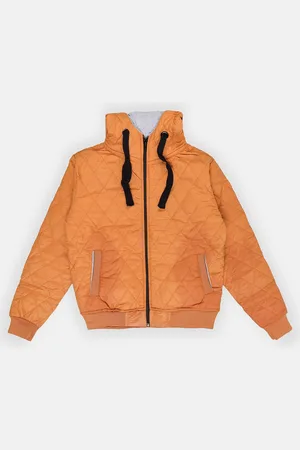 Instafab Boys Rust Windcheater Quilted Jacket