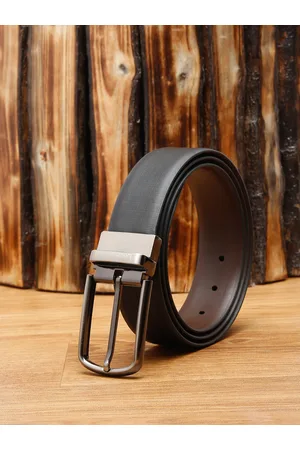 Buy LOUIS STITCH Men Textured Leather Reversible Formal Belt