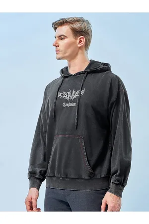 Bewakoof Confusion Graphic Printed Oversized Hoodie