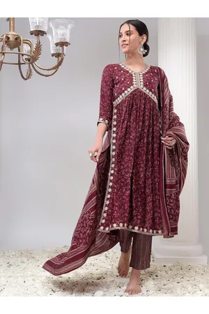 Bani Women Ethnic Motifs Embroidered Empire Chanderi Silk Kurta With Trousers & Dupatta