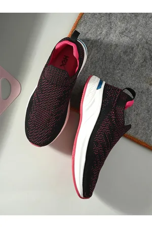 HRX Women Black & Fuchsia Slip-On Walking Shoes