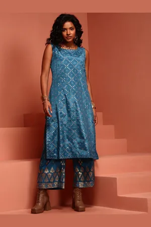 IMARA Ethnic Motifs Printed Regular Kurta With Trousers