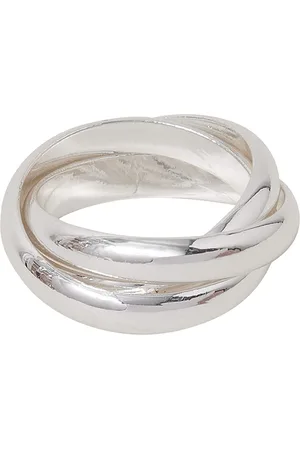 Accessorize London Women 925 Sterling Silver Plated Twisted Ring Silver