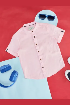 Pantaloons Boys Mandarin Collar Cotton Casual Shirt