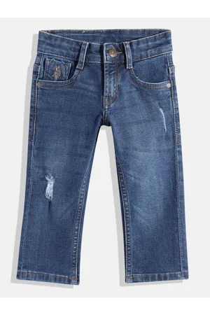 Ralph Lauren Boys Relaxed Fit Mid-Rise Low Distress Light Fade Stretchable Jeans